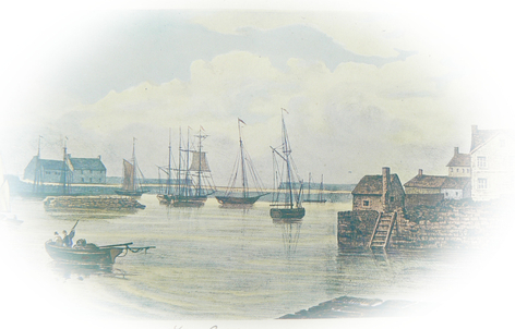 (1823 watercolour of the Cobb)